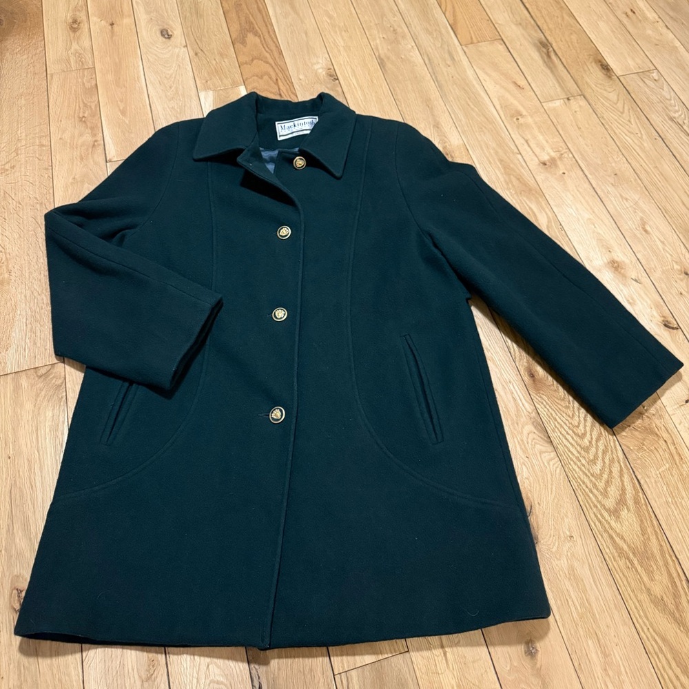 Mackintosh New England 100% Wool Coat – Made in USA – Size 10